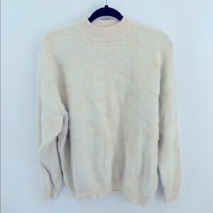 Aelfric Eden mock neck monochromatic cloud knit pullover sweater sz L